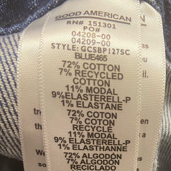 Good‎ American frayed shorts high rise stretch women Sz 18 - Picture 6 of 6